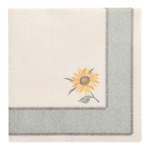 5 x 50 Servietten "ROYAL Collection" 1/4-Falz 40 cm x 40 cm "Sunflower"