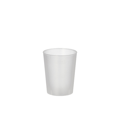 25 x 20 Mehrweg-Gläser für Schnaps PP 4 cl Ø 4,3 cm · 5,2 cm satiniert, unzerbrechlich