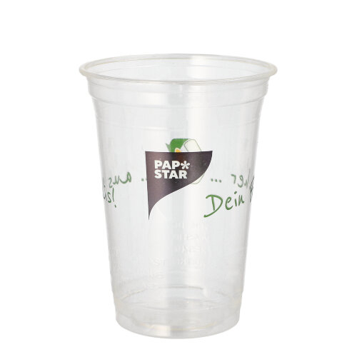 16 x 50 Trinkbecher PLA 0,4 l Ø 9,5 cm · 12,7 cm "Becher aus Mais"