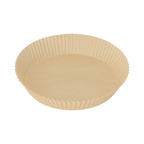 10 x 100 Backpapiere Ø 20 cm · 4,5 cm braun für Heißluftfritteusen