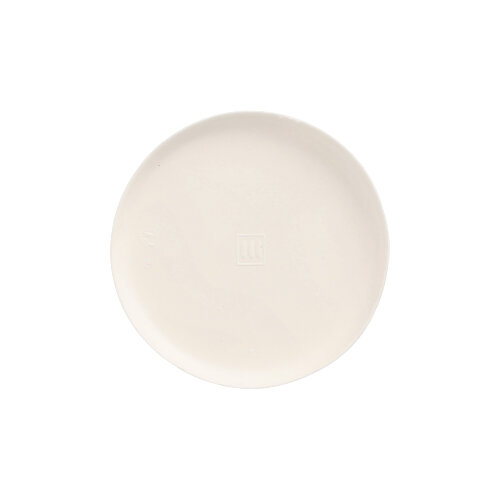 12 x 100 Teller Zuckerrohr "pure" rund Ø 9 cm · 1 cm weiss "Cella"