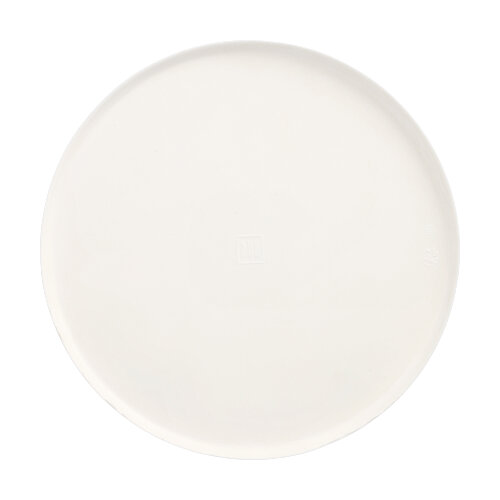 12 x 25 Teller Zuckerrohr "pure" rund Ø 22 cm · 1 cm weiss "Cella"