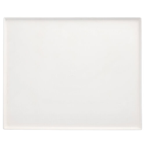 5 x 10 Servierplatten, Zuckerrohr "pure" eckig 26,5 cm x 32,5 cm x 1 cm weiss "Cella"