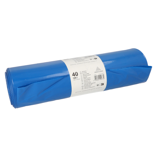 5 x 40 Müllsäcke, LDPE 120 l 110 cm x 70 cm blau