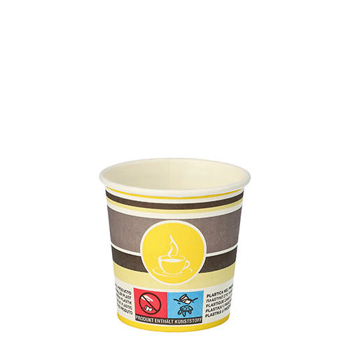 25 x 80 Trinkbecher, Pappe "To Go" 0,1 l Ø 6 cm · 6 cm "Coffee Rings"