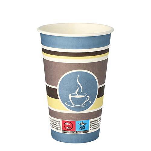 20 x 50 Trinkbecher, Pappe "To Go" 0,3 l Ø 8 cm · 11,7 cm "Coffee Rings"