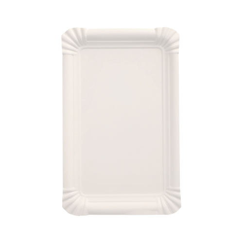 25 x 20 Teller, Pappe eckig 13 cm x 20 cm weiss