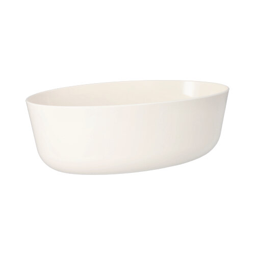 4 x 10 Mehrweg-Schalen oval 2400 ml 9,1 cm x 16,5 cm x 26 cm weiss "Cella"