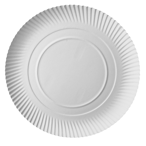 2 x 100 Teller, Pappe "pure" rund Ø 34 cm · 3 cm weiss