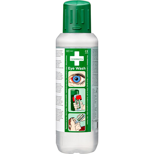 6 x 2 "Cederroth" Augendusche 500 ml Ø 6,5 cm · 23,5 cm "Eye Wash"