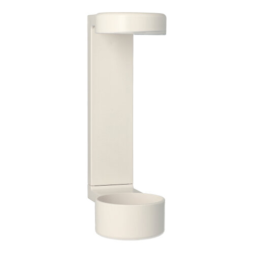6 x Wandhalter Cysoap Drückspender 19 cm x 6 cm x 9,5 cm weiss zum Kleben oder Schrauben