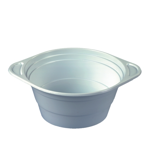 10 x 100 Suppenschalen, PP rund 750 ml Ø 15,6 cm · 6,5 cm weiss mit Anfasser