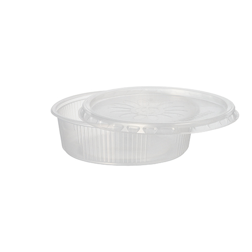 5 x 50 Verpackungsbecher mit Deckel, PP rund 125 ml Ø 10,5 cm · 3,2 cm transparent