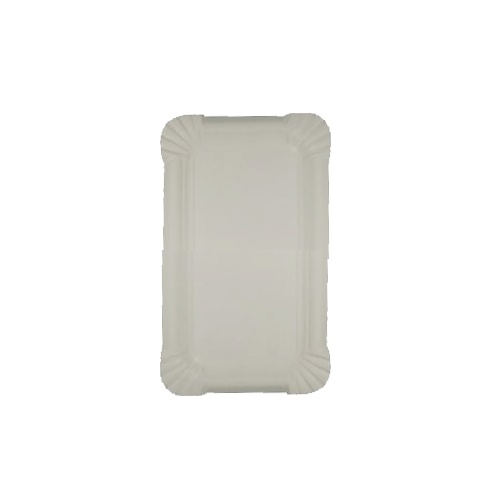 10 x 250 Teller, Pappe [rc] eckig 9 cm x 15 cm weiss