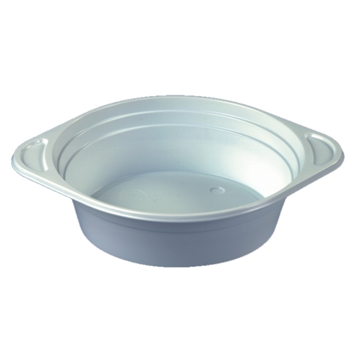 10 x 100 Suppenschalen, PP rund 500 ml Ø 15,6 cm · 4,5 cm weiss mit Anfasser * leicht