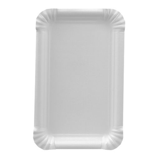 4 x 250 Teller, Pappe [ff] eckig 11 cm x 17,5 cm weiss