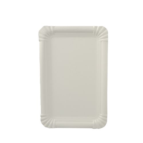 4 x 250 Teller, Pappe [ff] eckig 13 cm x 20 cm weiss