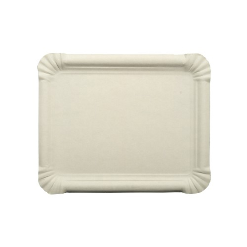 2 x 250 Teller, Pappe [rc] eckig 16,5 cm x 20 cm weiss