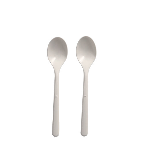 20 x 50 "Circulware" Mehrweg-Kaffeelöffel PP-MF 13 cm weiss extra stabil