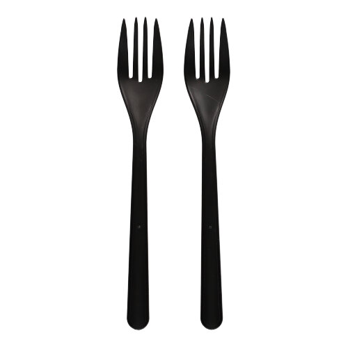 20 x 50 "Circulware" Mehrweg-Gabeln PP-MF 18,5 cm schwarz extra stabil