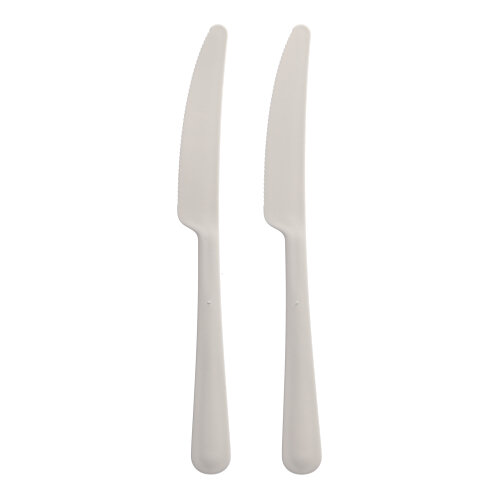 20 x 10 "Circulware" Mehrweg-Messer PP-MF 19,7 cm weiss "Gaia" extra stabil