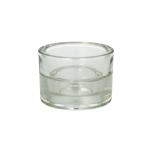 6 x Kerzenhalter Glas Ø 8,2 cm · 5,7 cm klar "2in1" für Teelichte und Maxilichte