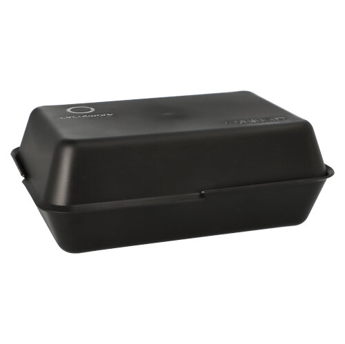 24 "Circulware" Mehrweg-Foodboxen 4,3 cm x 23,4 cm x 15,6 cm schwarz , 2-teilig