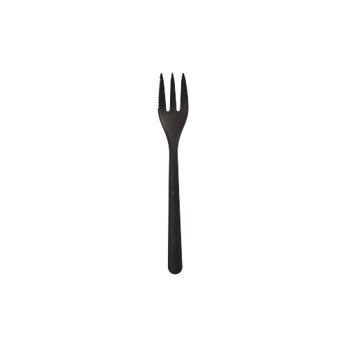 20 x 50 "Circulware" Mehrweg-Snackgabeln PP-MF 13 cm schwarz extra stabil
