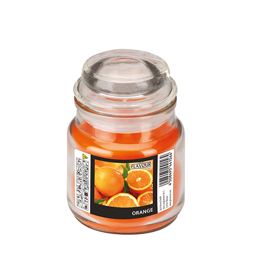 6 x "GALA" Bonbonglas mit Wachsfüllung Ø 60 mm · 85 mm orange - Orange