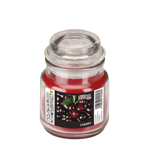 6 x "GALA" Bonbonglas mit Wachsfüllung Ø 60 mm · 85 mm bordeaux - Cherry