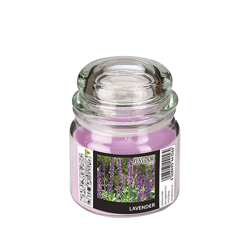 4 x "GALA" Bonbonglas mit Wachsfüllung, MAXI Ø 90 mm · 120 mm violett - Lavender