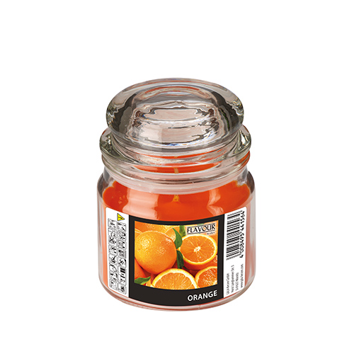 4 x "GALA" Bonbonglas mit Wachsfüllung, MAXI Ø 90 mm · 120 mm orange - Orange