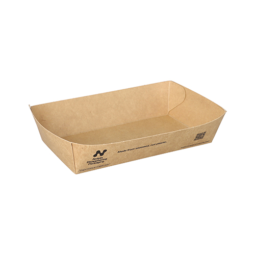 6 x 90 Snacktrays, Pappe "NOTPLA" 3,8 cm x 8,5 cm x 15,5 cm braun