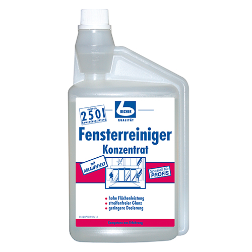 8 x "Dr. Becher" Fensterreiniger Konzentrat 1 l Dosierflasche