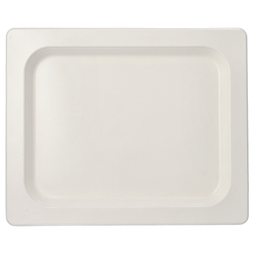 4 x 25 Servierplatten, Zuckerrohr GN 1/2 2 cm x 32,4 cm x 26,4 cm weiss