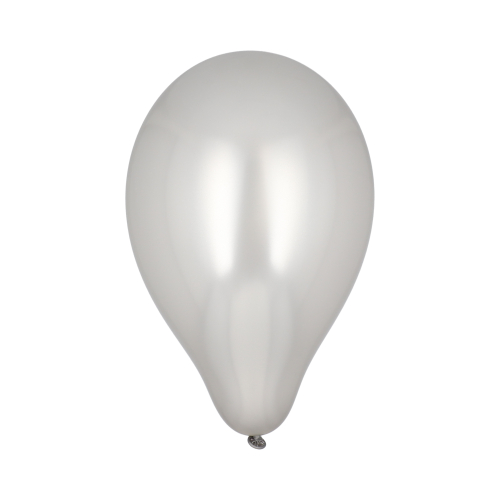 5 x 100 Luftballons Ø 25 cm silber