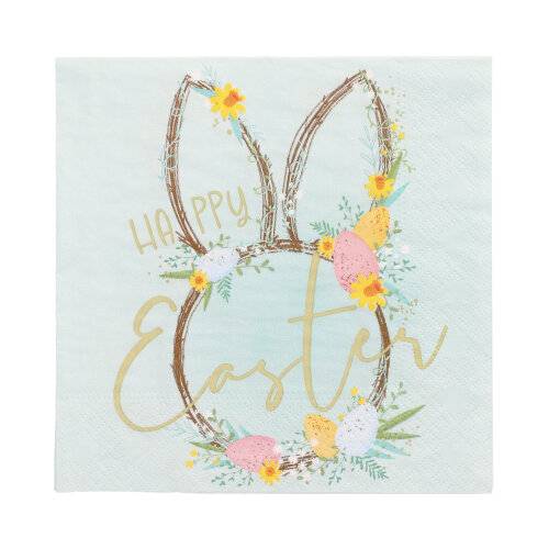 15 x 20 Servietten, 3-lagig 1/4-Falz 33 cm x 33 cm "Easter Accents"