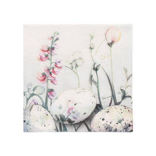 12 x 50 Servietten, 3-lagig 1/4-Falz 25 cm x 25 cm "Pastell Eggs"