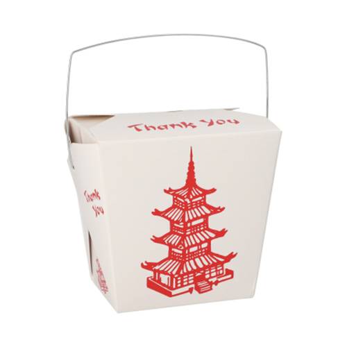 10 x 30 Snackboxen mit Henkel "ASIA" eckig 950 ml 10,9 cm x 8,9 cm x 6,8 cm "Temple"