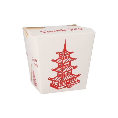 10 x 50 Snackboxen "ASIA" eckig 770 ml 10,3 cm x 8 cm x 6,6 cm "Temple"