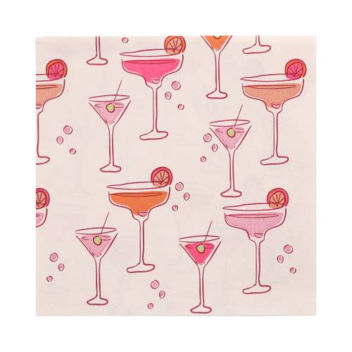10 x 20 Servietten, 3-lagig 1/4-Falz 33 cm x 33 cm "Aperitifs"