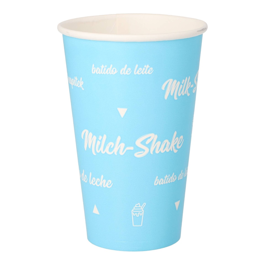 20 x 50 Shake-Becher, Pappe 0,3 l Ø 8 cm · 11,7 cm "Milk-Shake"