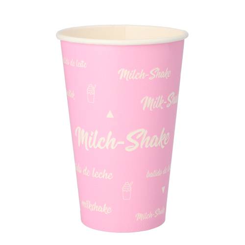 20 x 50 Shake-Becher, Pappe 0,4 l Ø 9 cm · 13,9 cm "Milk-Shake"