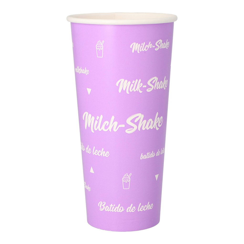20 x 35 Shake-Becher, Pappe 0,5 l Ø 9 cm · 16,8 cm "Milk-Shake"