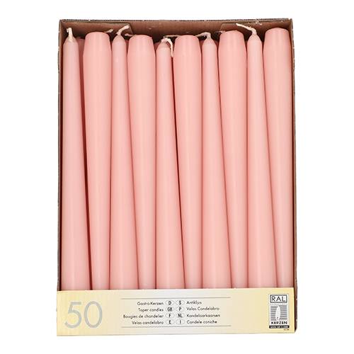 2 x 50 Leuchterkerzen Ø 2,2 cm · 25 cm peach