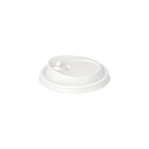 10 x 100 Dom-Deckel mit Verschluss PS "To Go" Ø 8 cm · 2 cm weiss