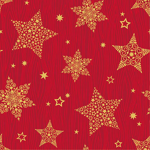 12 x 50 Servietten, 3-lagig 1/4-Falz 25 cm x 25 cm "Christmas Shine"