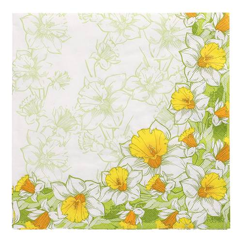 8 x 50 Servietten, 3-lagig 1/4-Falz 40 cm x 40 cm "Narciso"