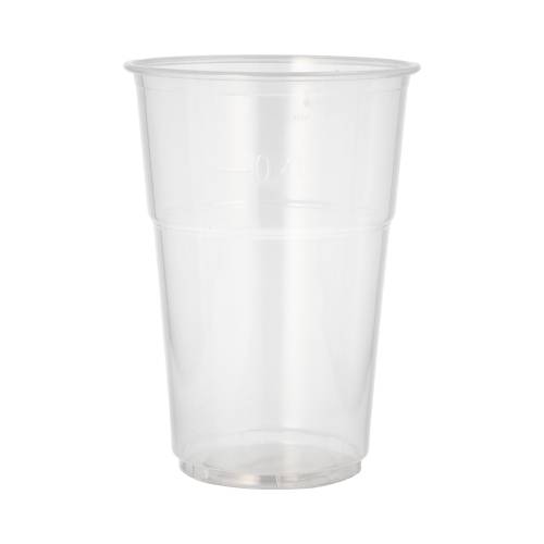 24 x 50 Mehrweg-Trinkbecher 0,4 l Ø 9,5 cm · 12,5 cm transparent mit Schaumrand