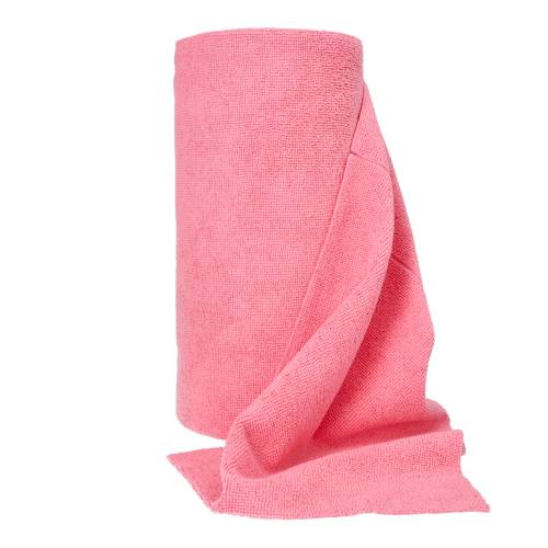 6 x Microfasertücher auf Rolle 30 cm x 30 cm rosa 50 Tücher